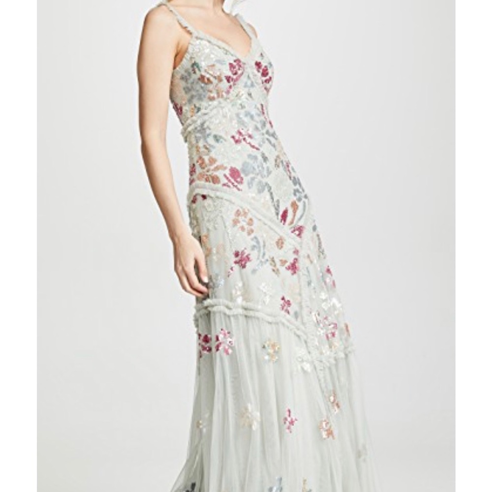 Needle & Thread Deconstructed Floral Sequin Dress